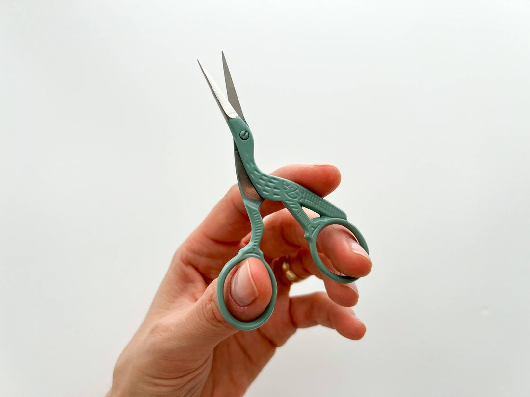 Matryoshka Doll Shop - Bird scissors, small sewing scissors, stork scissors - Shae's Stitchery -