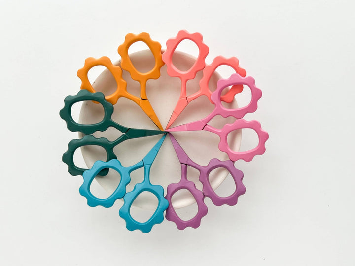 Matryoshka Doll Shop - Small Flower scissors, tiny embroidery scissors - Shae's Stitchery -