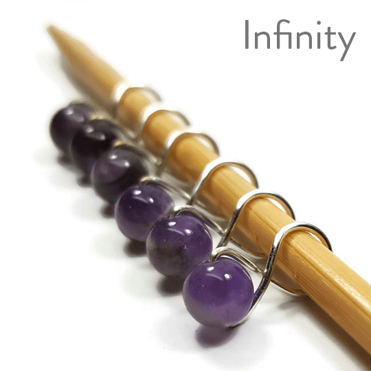 Twice Sheared Sheep - Amethyst Knitting or Crochet Stitch Markers - Shae's Stitchery - Stitch Marker