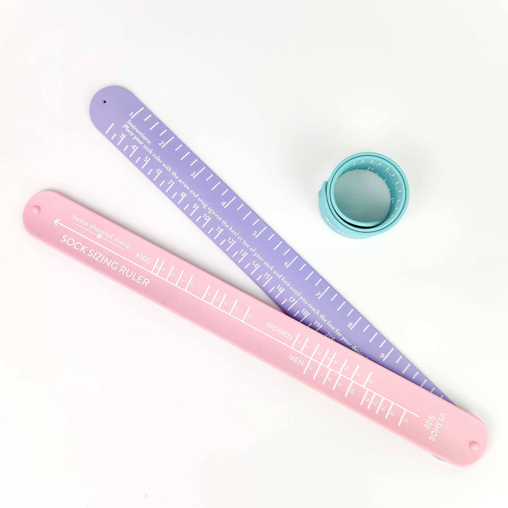 Twice Sheared Sheep - Sock Sizing Ruler - Sock Knitting Bracelet Ruler - Shae's Stitchery - Knitting Notion