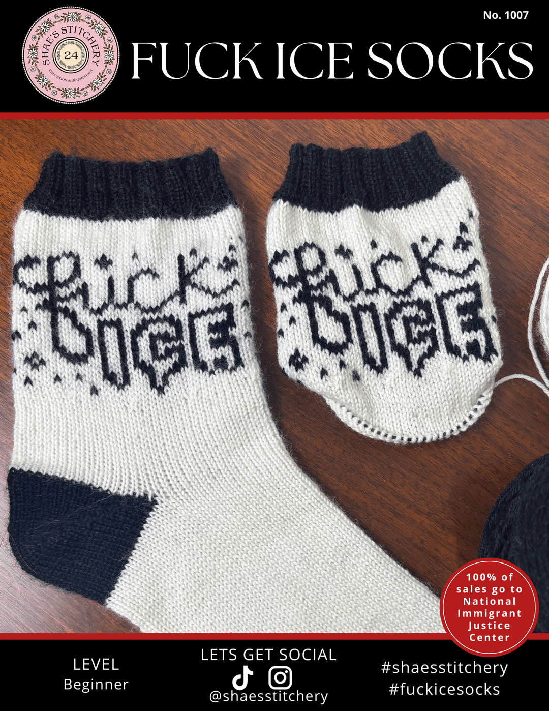 Fuck Ice Sock Pattern - PDF - Shae's Stitchery - Sock Pattern