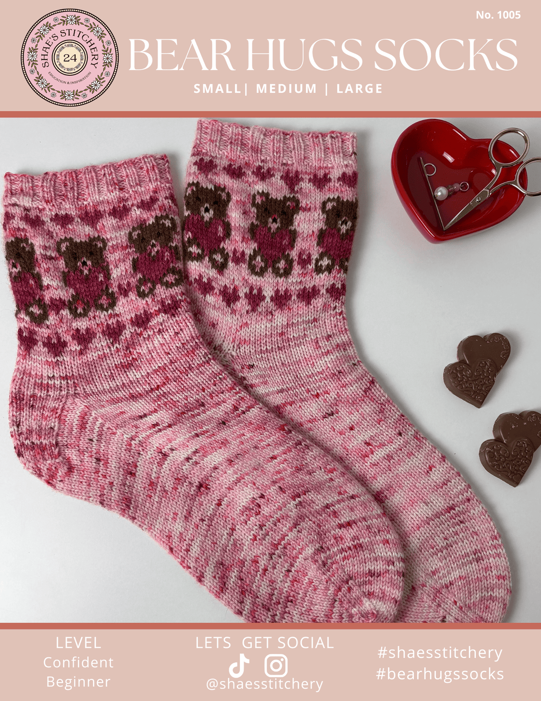 Bear Hugs Quilt Pattern and Sock Pattern Bundle - PDF - Shae's Stitchery - Quilt Pattern and Sock Pattern Bundle