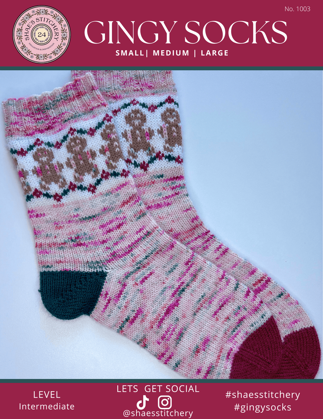 Gingy Sock Pattern - PDF - Shae's Stitchery - Sock Pattern