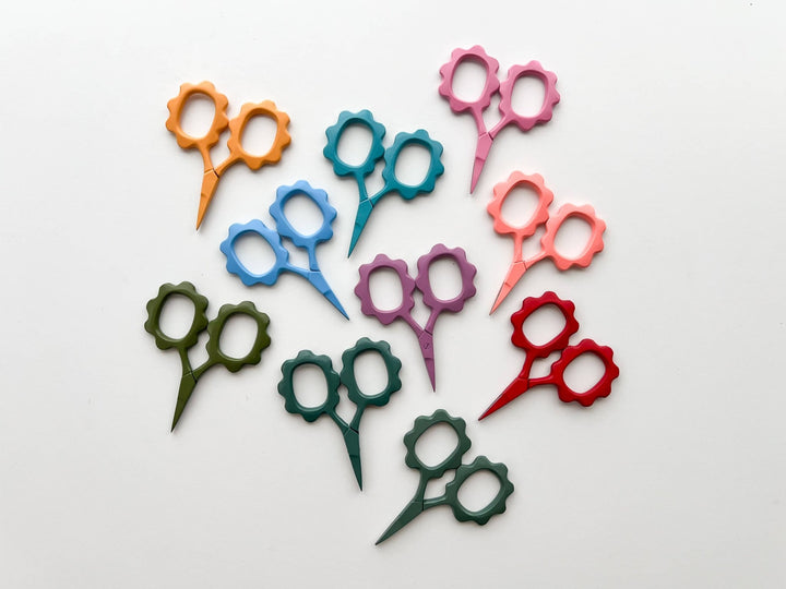 Matryoshka Doll Shop - Small Flower scissors, tiny embroidery scissors - Shae's Stitchery -