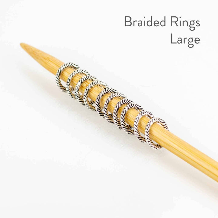 Twice Sheared Sheep - Simple Braided Ring Stitch Markers - Shae's Stitchery - Stitch Marker