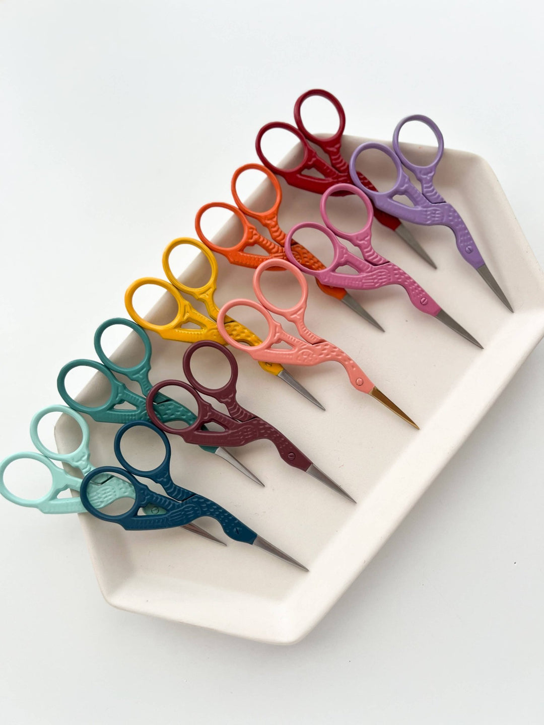 Matryoshka Doll Shop - Bird scissors, small sewing scissors, stork scissors - Shae's Stitchery -