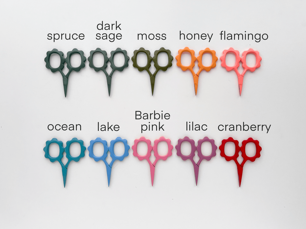 Matryoshka Doll Shop - Small Flower scissors, tiny embroidery scissors - Shae's Stitchery -