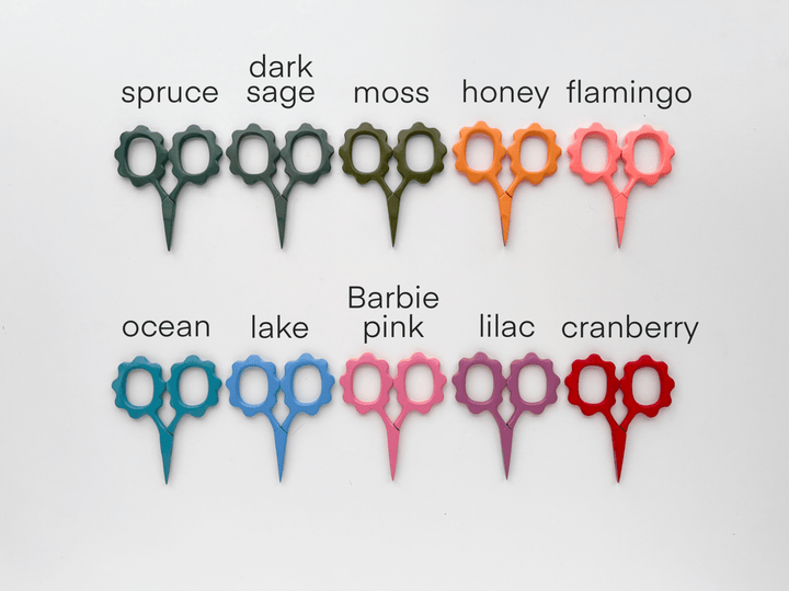 Matryoshka Doll Shop - Small Flower scissors, tiny embroidery scissors - Shae's Stitchery -