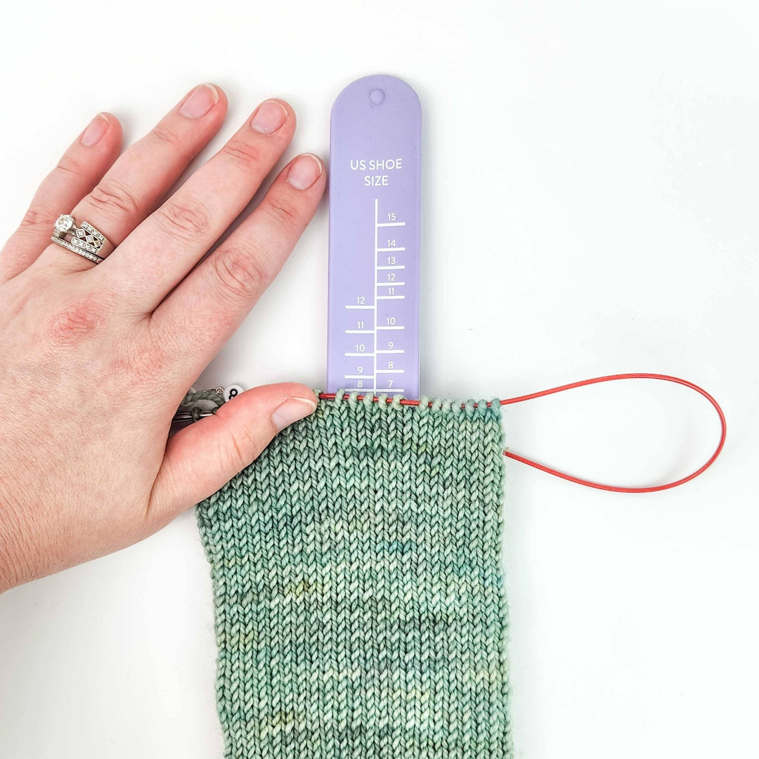 Twice Sheared Sheep - Sock Sizing Ruler - Sock Knitting Bracelet Ruler - Shae's Stitchery - Knitting Notion