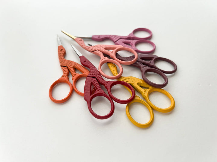 Matryoshka Doll Shop - Bird scissors, small sewing scissors, stork scissors - Shae's Stitchery -