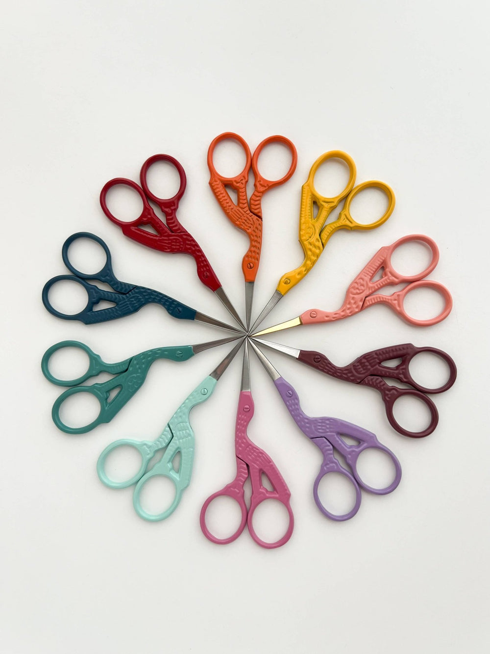 Matryoshka Doll Shop - Bird scissors, small sewing scissors, stork scissors - Shae's Stitchery -