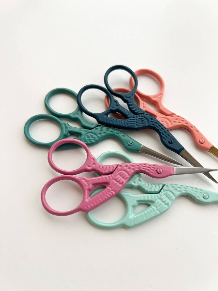 Matryoshka Doll Shop - Bird scissors, small sewing scissors, stork scissors - Shae's Stitchery -