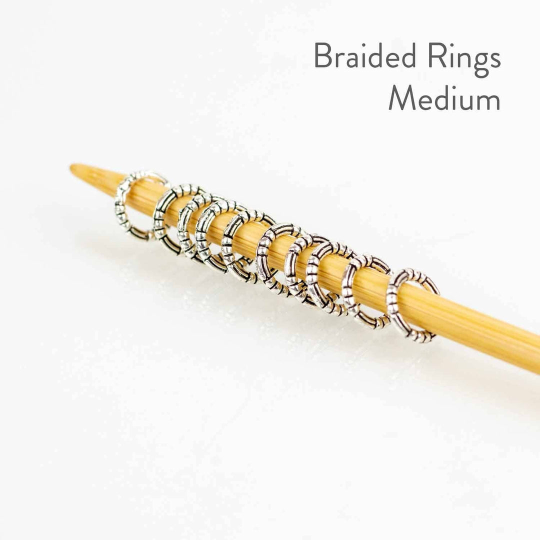 Twice Sheared Sheep - Simple Braided Ring Stitch Markers - Shae's Stitchery - Stitch Marker