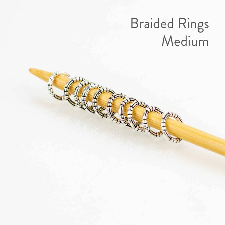 Twice Sheared Sheep - Simple Braided Ring Stitch Markers - Shae's Stitchery - Stitch Marker