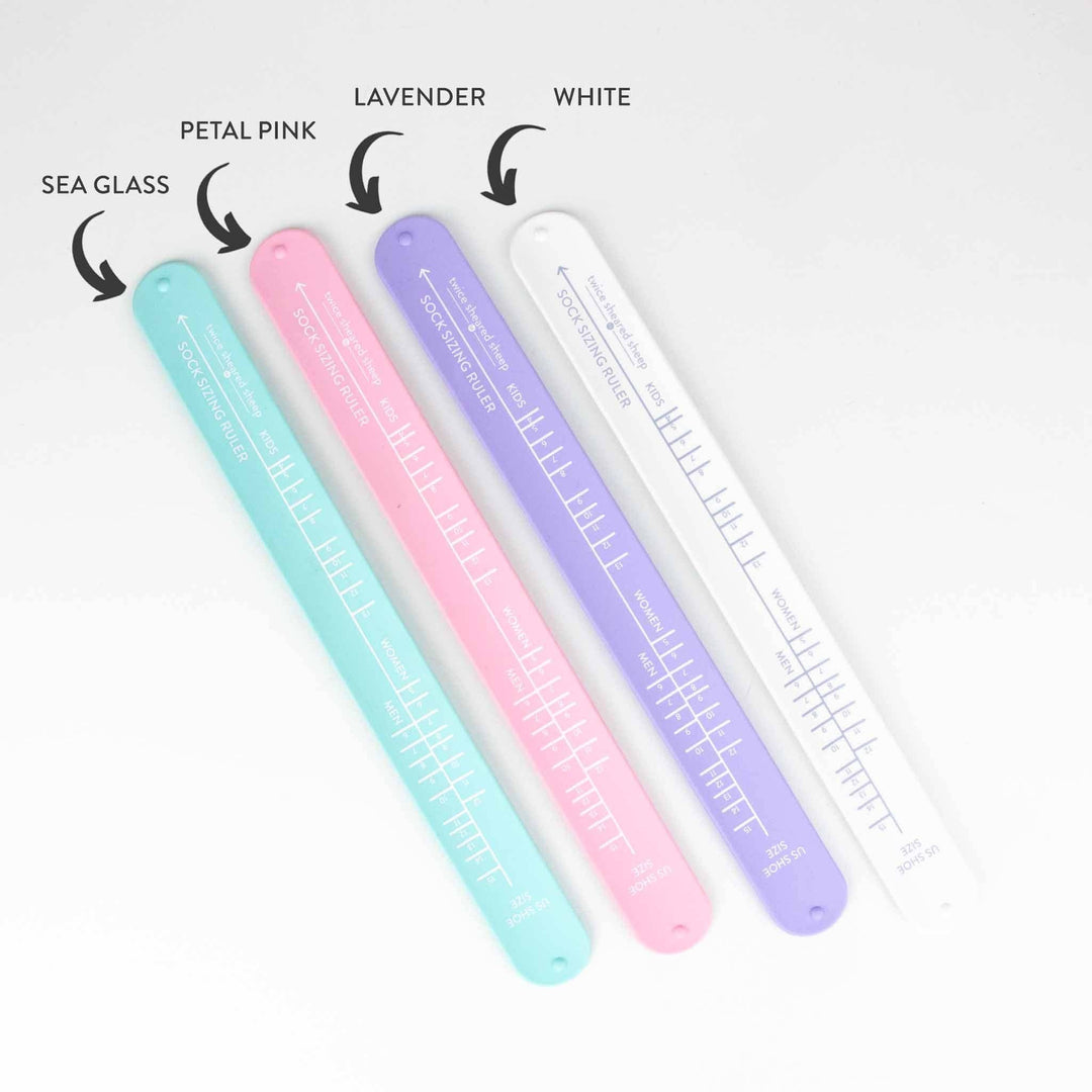 Twice Sheared Sheep - Sock Sizing Ruler - Sock Knitting Bracelet Ruler - Shae's Stitchery - Knitting Notion