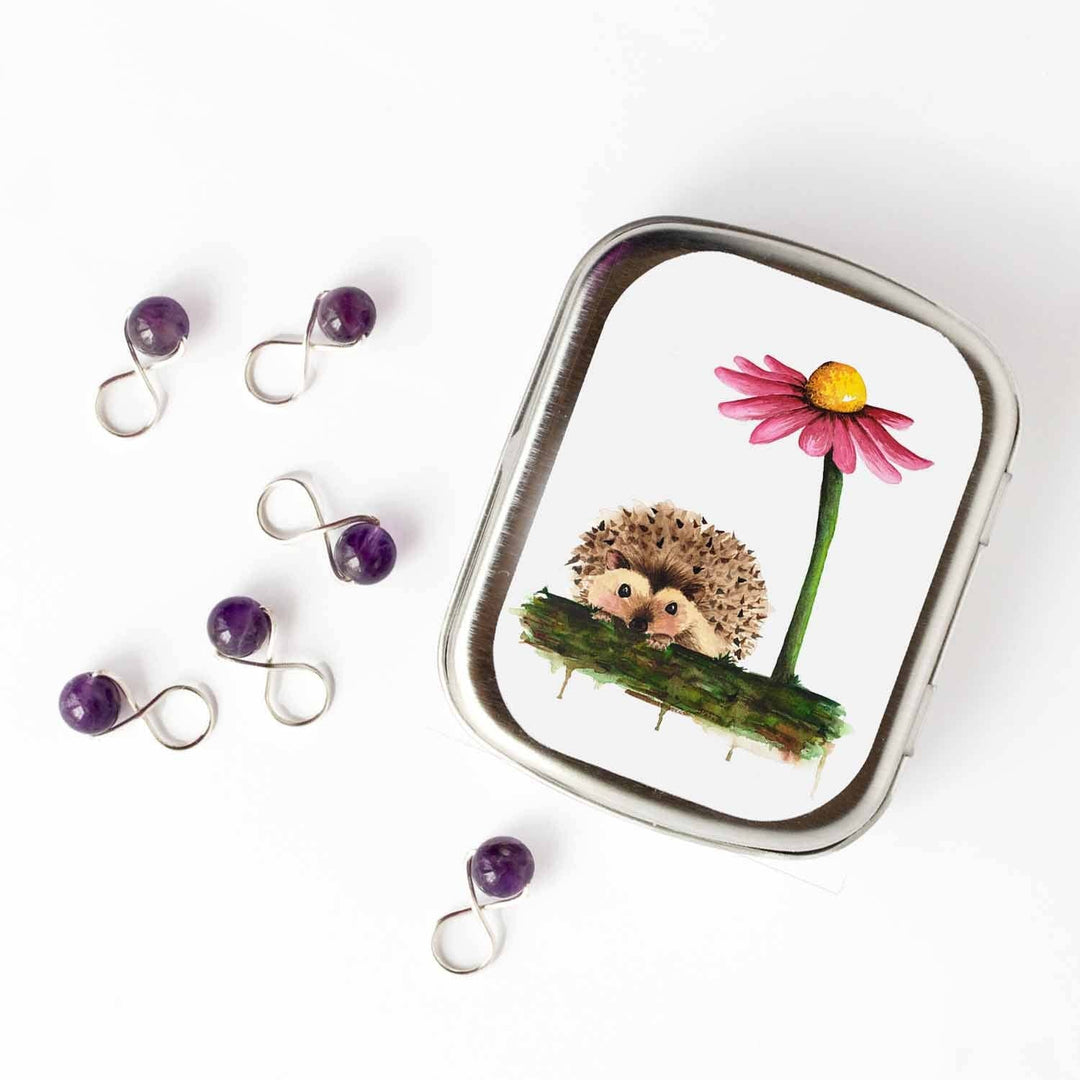 Twice Sheared Sheep - Hedgehog Stitch Marker Tin - Shae's Stitchery - notion tin