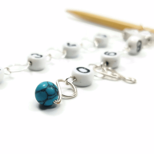 Twice Sheared Sheep - Turquoise - Knitting Row Counter - Shae's Stitchery - Stitch Marker
