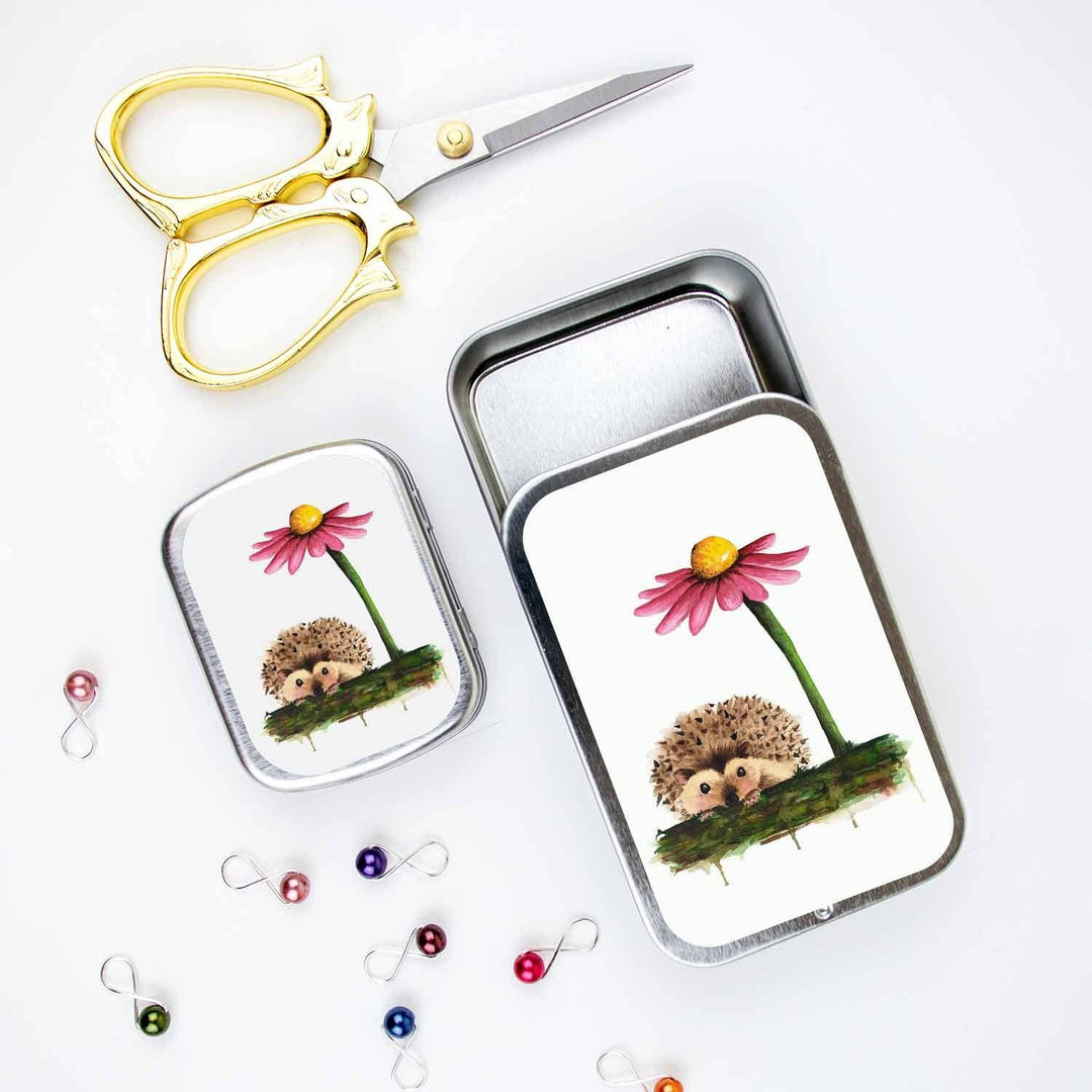 Twice Sheared Sheep - Hedgehog Stitch Marker Tin - Shae's Stitchery - notion tin