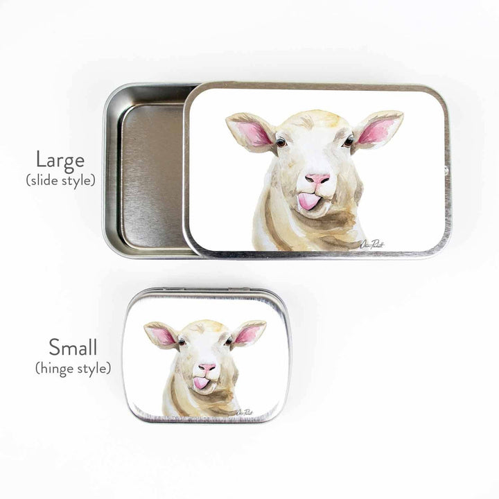 Twice Sheared Sheep - Sassy Sheep Stitch Marker Storage Tin - Shae's Stitchery - notion tin