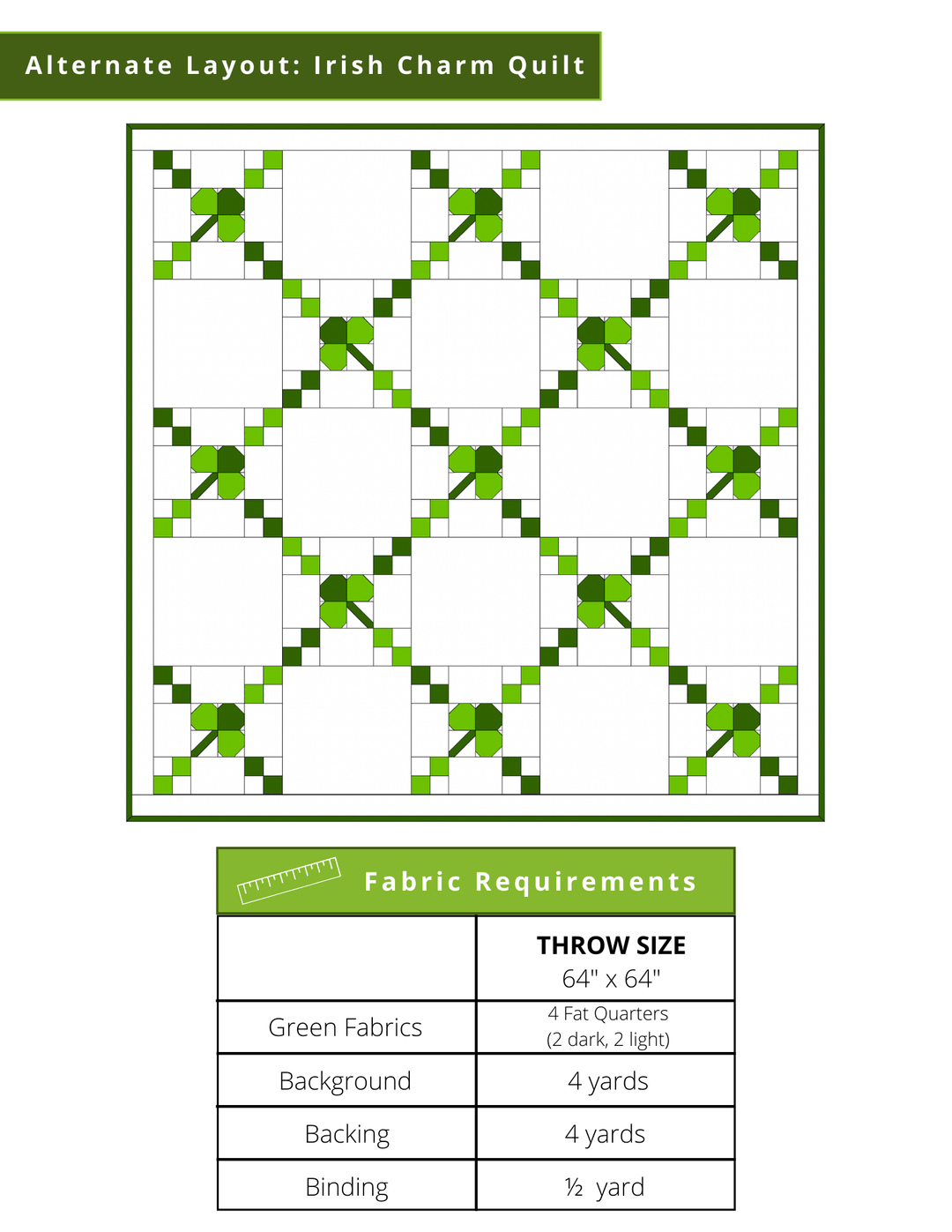 Lucky's Charm Quilt Pattern and Sock Pattern Bundle - PDF - Shae's Stitchery - Quilt Pattern and Sock Pattern Bundle
